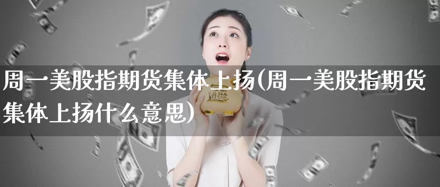 周一美股指期货集体上扬(周一美股指期货集体上扬什么意思)_https://www.qdfrdjx.com_道指期货直播间_第1张