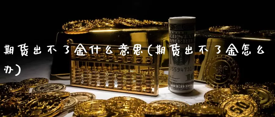 期货出不了金什么意思(期货出不了金怎么办)_https://www.qdfrdjx.com_道指期货直播室_第1张