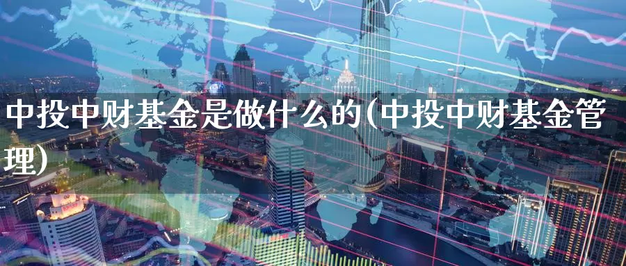 中投中财基金是做什么的(中投中财基金管理)_https://www.qdfrdjx.com_道指期货直播间_第1张